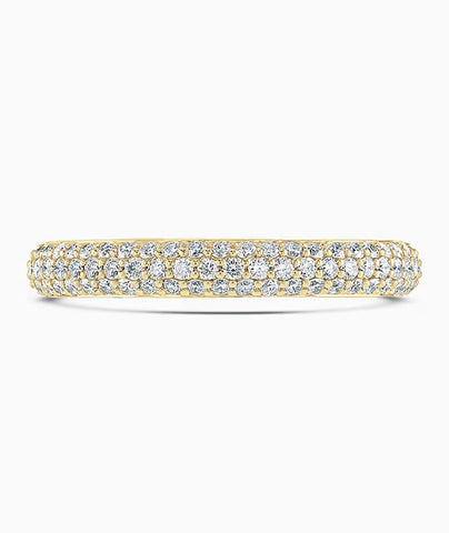18ct Yellow Gold Evolution 1.00ct Diamond Pave Full Eternity Ring