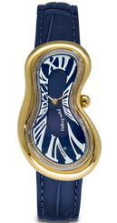 Exaequo Watch Melting PVD Gold Blue EX0002.0004