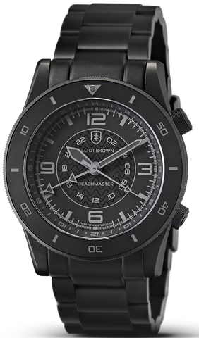 Elliot Brown Watch Beachmaster Blackout Gunmetal Grey PVD Bracelet 0H0-621-B09