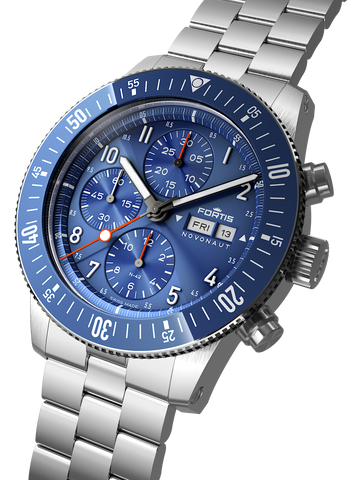 Fortis Novonaut N-42 Cobalt Blue Edition Bracelet Watch