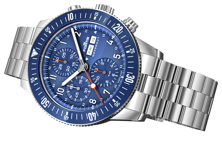 Fortis Novonaut N-42 Cobalt Blue Edition Bracelet Watch