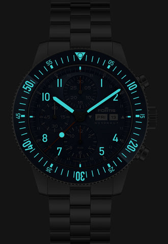 Fortis Novonaut N-42 Cobalt Blue Edition Bracelet Watch