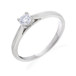 Platinum 0.25ct Diamond GIA Certified DSI2 Claw Ring