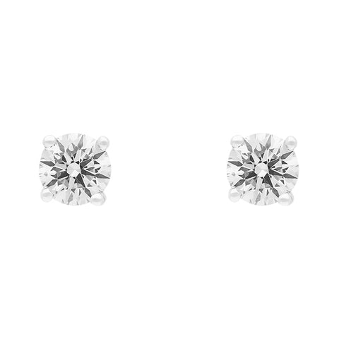 18ct White Gold 0.80ct Diamond Solitaire Brilliant Cut Stud Earrings