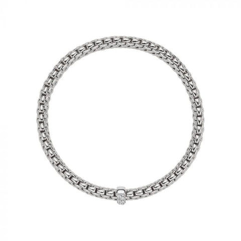Fope Vendome 18ct White Gold 0.10ct Diamond Bracelet