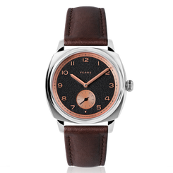 Fears Brunswick 38 Charcoal Rose Leather Strap Watch