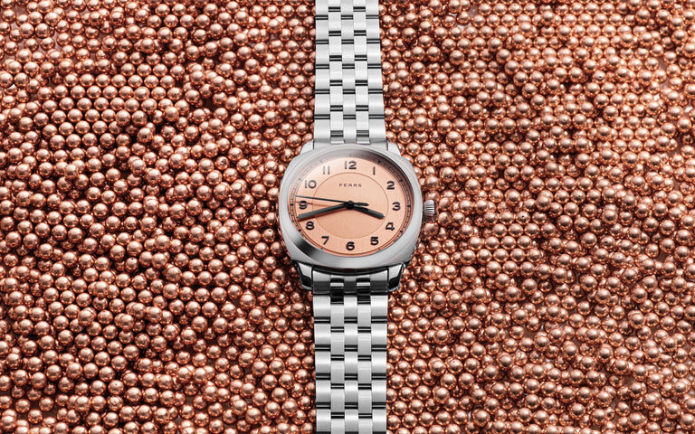 Fears Brunswick 40 Copper Salmon Bracelet Watch