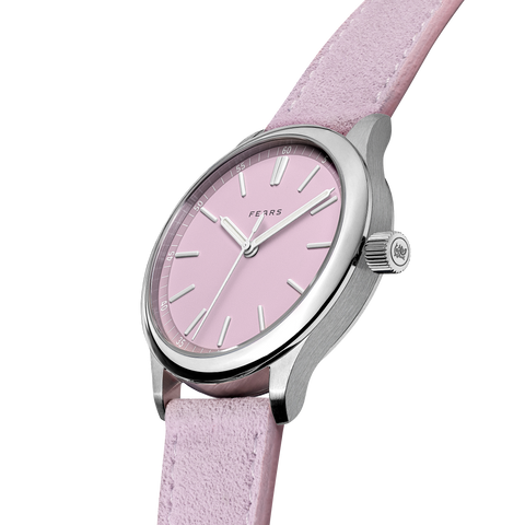 Fears Redcliff 39.5 Pale Lilac Alcantara Watch