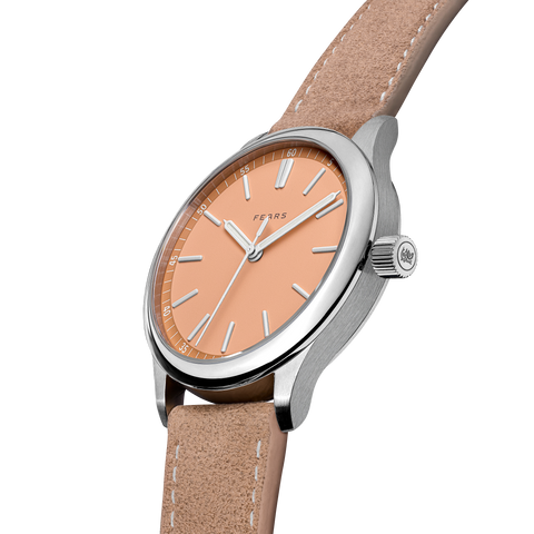 Fears Redcliff 39.5 Soft Peach Alcantara Watch