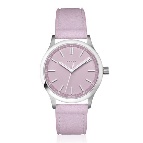 Fears Redcliff 39.5 Pale Lilac Alcantara Watch