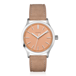 Fears Redcliff 39.5 Soft Peach Alcantara Watch
