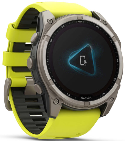 Garmin Fenix 8 51mm Sapphire Solar Titanium Amp Yellow Graphite Silicone Watch