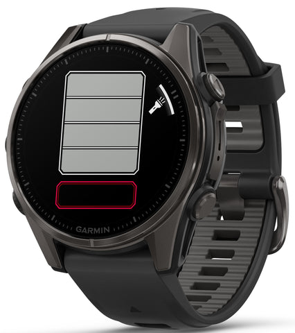 Garmin Fenix 8 43mm Sapphire AMOLED Carbon Grey DLC titanium Black Pebble Grey Silicone Watch