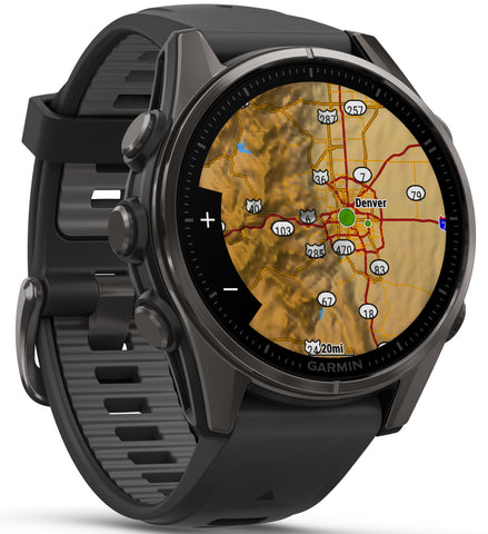 Garmin Fenix 8 43mm Sapphire AMOLED Carbon Grey DLC titanium Black Pebble Grey Silicone Watch