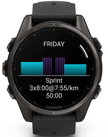 Garmin Fenix 8 43mm Sapphire AMOLED Carbon Grey DLC titanium Black Pebble Grey Silicone Watch