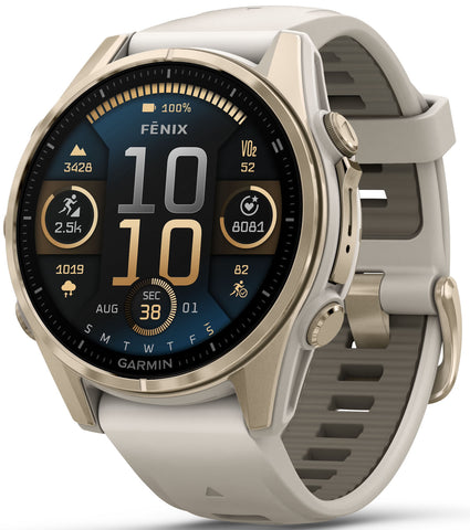 Garmin Fenix 8 43mm Sapphire AMOLED Soft Gold Fog Grey Watch