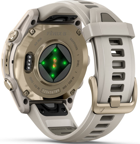 Garmin Fenix 8 43mm Sapphire AMOLED Soft Gold Fog Grey Watch