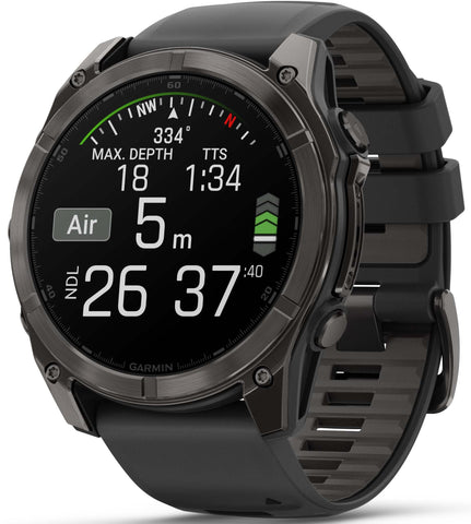 Garmin Fenix 8 51mm Sapphire AMOLED Carbon Grey DLC Titanium Black Watch
