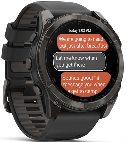 Garmin Fenix 8 51mm Sapphire AMOLED Carbon Grey DLC Titanium Black Watch