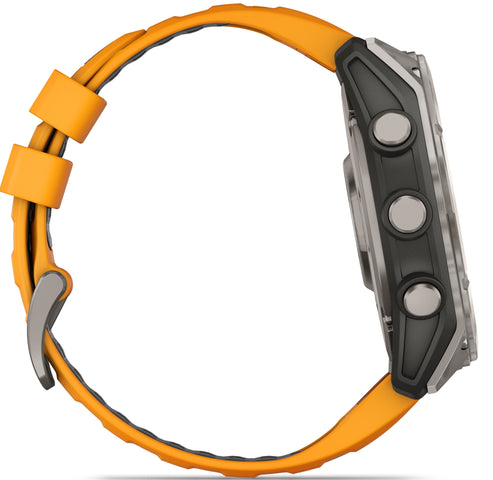 Garmin Fenix 8 51mm Sapphire AMOLED Graphite Spark Orange Titanium Silicone Watch