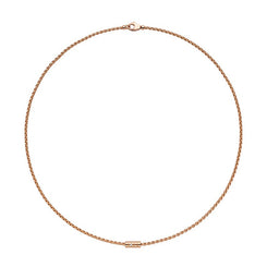 Fope Aria 18ct Rose Gold 0.02ct Diamond Necklace 891C BBR.