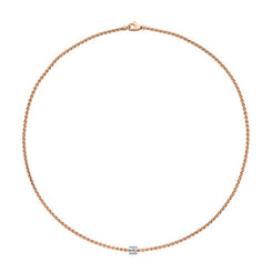 Fope Aria 18ct Rose Gold 0.17ct Diamond Necklace 890C BBR.