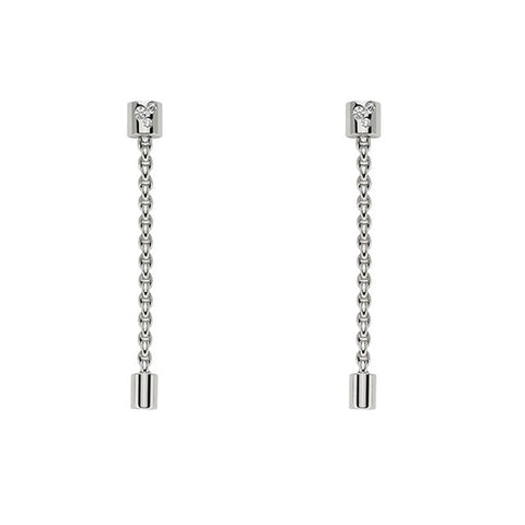 Fope Aria 18ct White Gold 0.09ct Diamond Pendant Earrings OR890 BBR.