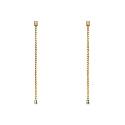 Fope Aria 18ct Yellow Gold 0.09ct Diamond Interchangable Earrings OR892 BBR.