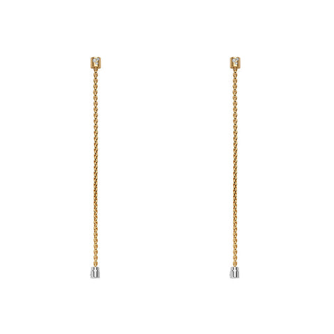 Fope Aria 18ct Yellow Gold 0.09ct Diamond Interchangable Earrings OR892 BBR.