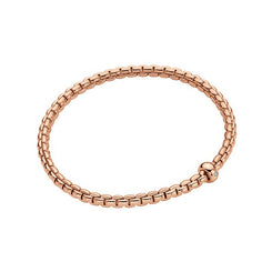Fope Eka 18ct Rose Gold 0.01ct Diamond Flexible Bracelet BR730 BBR.