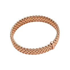 Fope Panorama 18ct Rose Gold 0.01ct Diamond Flexible Bracelet BR580 BBR.