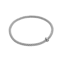 Fope Prima 18ct White Gold 0.01ct Black Diamond Flexible Bracelet BR710 BBRN.