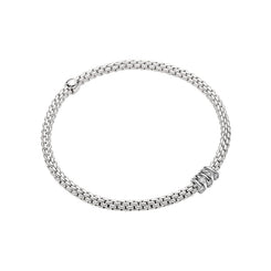 Fope Prima 18ct White Gold 0.07ct Diamond Flexible Bracelet 746B BBR.