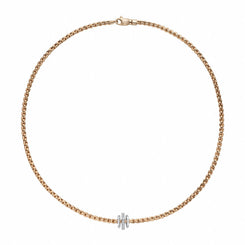 Fope Eka 18ct Rose Gold 0.15ct Diamond Necklace, 754C/BBR.