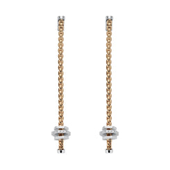 Fope Eka 18ct Rose Gold 0.30ct Diamond Drop Earrings, OR754/BBR.