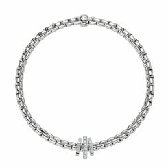 Fope Eka 18ct White Gold 0.15ct Diamond Bracelet, 754B/BBR.