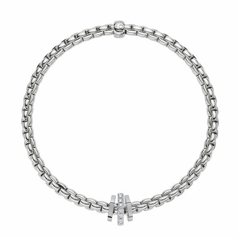 Fope Eka 18ct White Gold 0.15ct Diamond Bracelet, 754B/BBR.