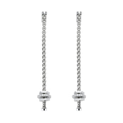 Fope Eka 18ct White Gold 0.30ct Diamond Drop Earrings, OR754/BBR.