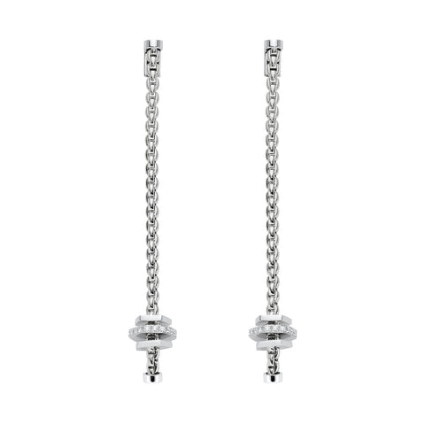 Fope Eka 18ct White Gold 0.30ct Diamond Drop Earrings, OR754/BBR.