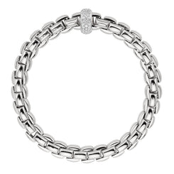 Fope Eka 18ct White Gold 0.58ct Diamond Bracelet, 607B/PAVE.
