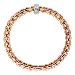 Fope Eka Anniversario 18ct Rose Gold 0.13ct Diamond Bracelet, 707B/BBR.