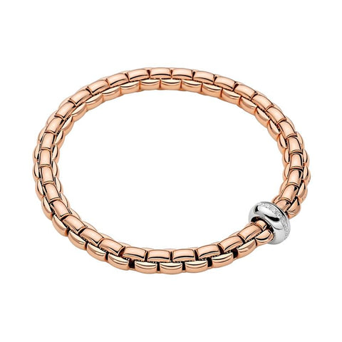 Fope Eka Anniversario 18ct Rose Gold 0.13ct Diamond Bracelet, 707B/BBR.