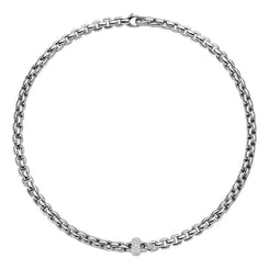 Fope Eka Anniversario 18ct White Gold 0.40ct Diamond Necklace. 707C PAVE.