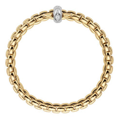 Fope Eka Anniversario 18ct Yellow Gold 0.13ct Diamond Bracelet, 707B BBR.