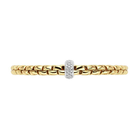 Fope Eka Anniversario 18ct Yellow Gold 0.40ct Diamond Bracelet, 707B/PAVE.