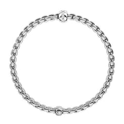 Fope Eka Tiny 18ct White Gold 0.07ct Diamond Bracelet, 733B/BBR.