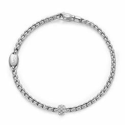 Fope Eka Tiny 18ct White Gold 0.19ct Diamond Bracelet, 730B/PAVE.