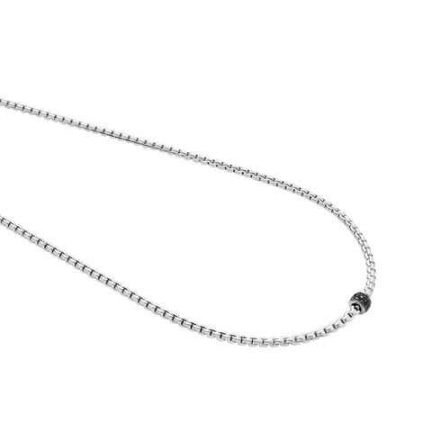 Fope Eka Tiny 18ct White Gold 0.20ct Black Diamond Necklace, 730C PAVEN.