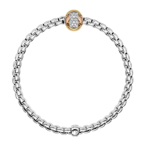Fope Eka Tiny 18ct White Gold 0.25ct Diamond Bracelet, 738B/BBR.