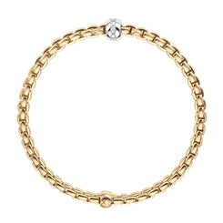 Fope Eka Tiny 18ct Yellow Gold 0.07ct Diamond Bracelet, 733B/BBR.